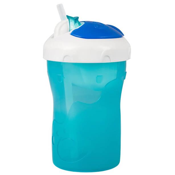 Mam Primamma 2 in 1 Glass with Silicone Straw Blue 280ml (800)