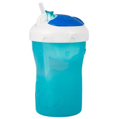 Mam Primamma 2 in 1 Glass with Silicone Straw Blue 280ml (800)