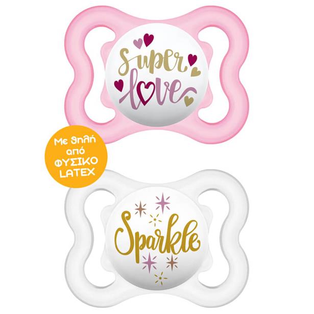Mam Air Pacifier Latex 2-6M Pink/White, 2pcs (121L)
