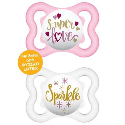 Mam Air Pacifier Latex 2-6M Pink/White, 2pcs (121L)