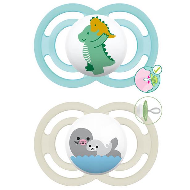 Mam Perfect Πιπίλα Σιλικόνης 6-16M Green/White, 2pcs (221S)