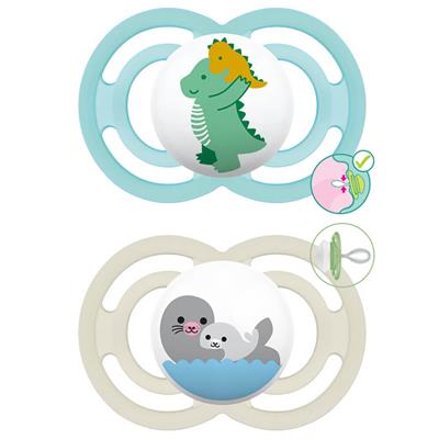 Mam Perfect Silicone Pacifier 6-16M Green/White, 2pcs (221S)