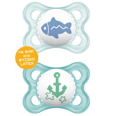 Mam Original Pacifier Latex 2-6M Blue, 2pcs (101L)