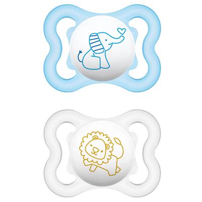 Mam Air Silicone Pacifier 2-6M Blue/White, 2pcs (120S)