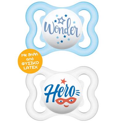 Mam Air Pacifier Latex 2-6M Blue/White, 2pcs (121L)