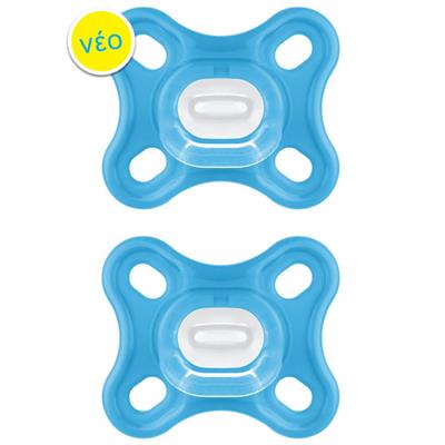 Mam Comfort Silicone Pacifier 0-2M Blue, 2pcs (126S)