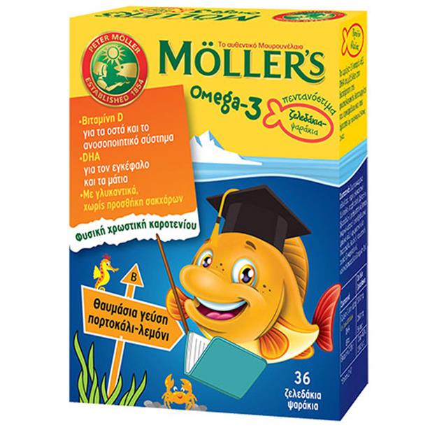 Moller's Omega 3 Kids 36 Gummies Orange - Lemon