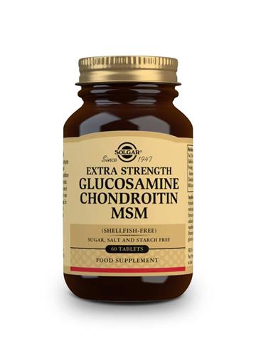 Solgar Extra Strength Glucosamine Chondroitin MSM shellfish-free 60tabs