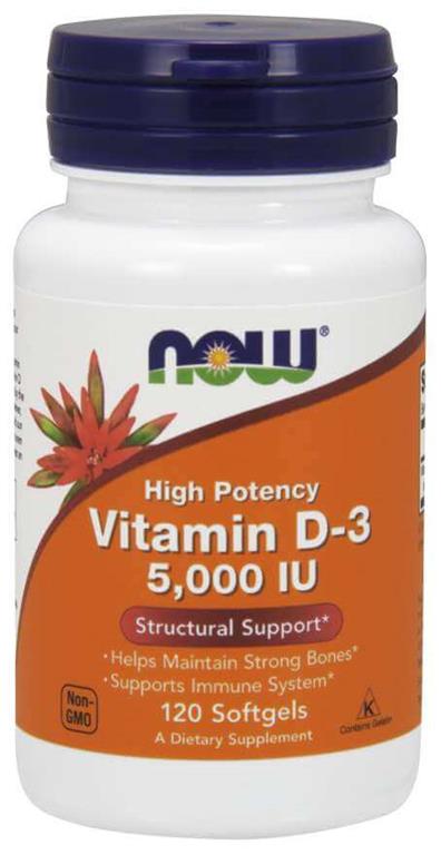 Now Foods Vitamin D3 5000 IU 120softgels