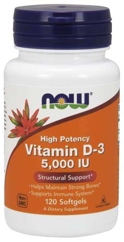 Now Foods Vitamin D3 5000 IU 120softgels