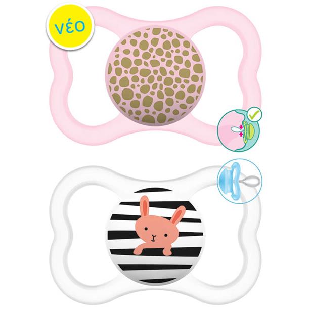 Mam Supreme Silicone Pacifier 16+M Pink, 2pcs (295S)