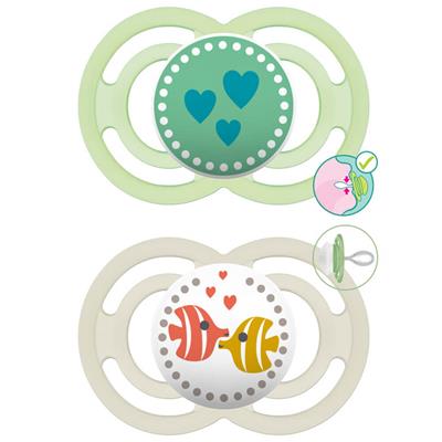 Mam Perfect Silicone Pacifier 16+M Green, 2pcs (281S)