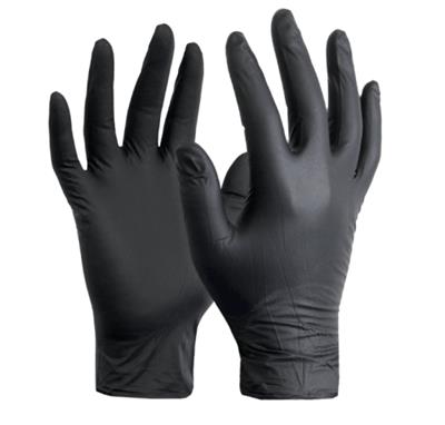 Γάντια Νιτριλίου Μαύρο 100τμχ Large