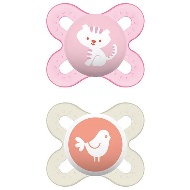 Mam Start Silicone Pacifier 0-2M Pink, 2pcs (125S)