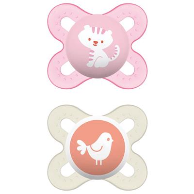 Mam Start Silicone Pacifier 0-2M Pink, 2pcs (125S)