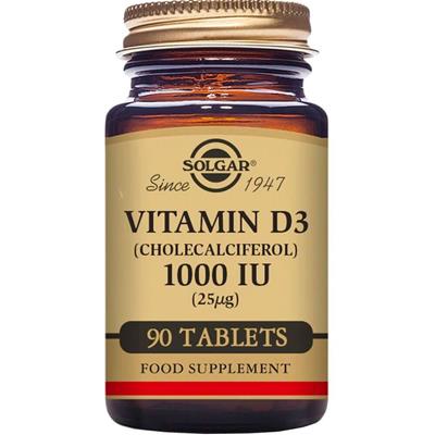 Solgar Vitamin D3 (Cholecalciferol) 1000 IU 90tabs
