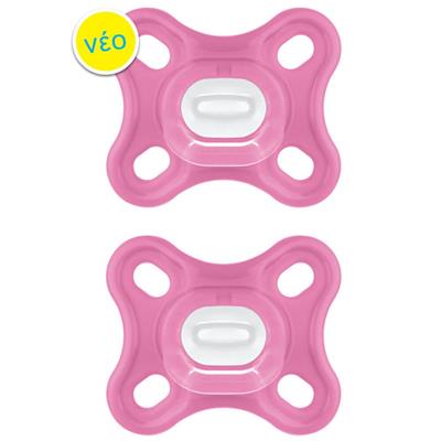 Mam Comfort Silicone Pacifier 0-2M Pink, 2pcs (126S)