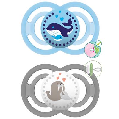 Mam Perfect Silicone Pacifier 16+M Blue, 2pcs (281S)