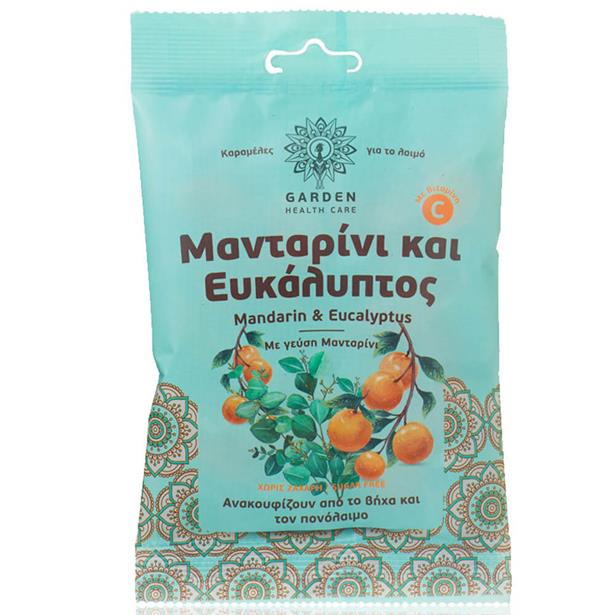 Garden Καραμέλες για το Λαιμό Μανταρίνι & Ευκάλυπτος 60gr