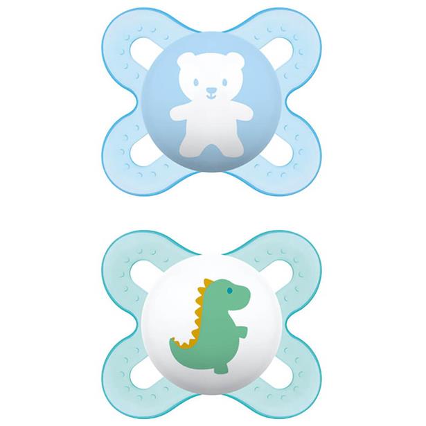 Mam Start Πιπίλα Σιλικόνης 0-2M Blue, 2pcs (125S)