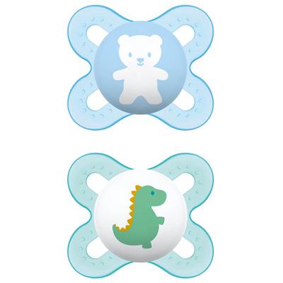 Mam Start Silicone Pacifier 0-2M Blue, 2pcs (125S)