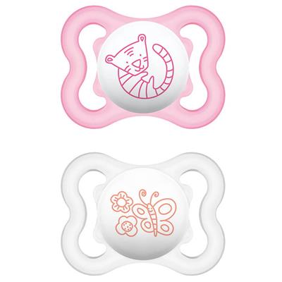 Mam Air Silicone Pacifier 2-6M Pink/White, 2pcs (120S)