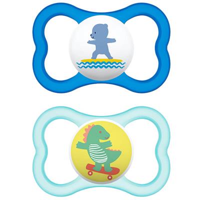 Mam Air Silicone Pacifier 6-16M Blue, 2pcs (215S)