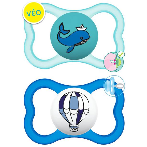 Mam Supreme Silicone Pacifier 16+M Light Blue, 2pcs (295S)