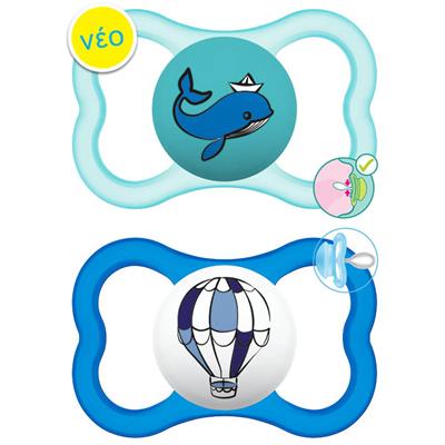 Mam Supreme Silicone Pacifier 16+M Light Blue, 2pcs (295S)