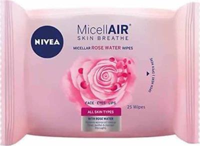 Nivea MicellAir Skin Breath Make Up Remover Rose Water Wipes 25pcs