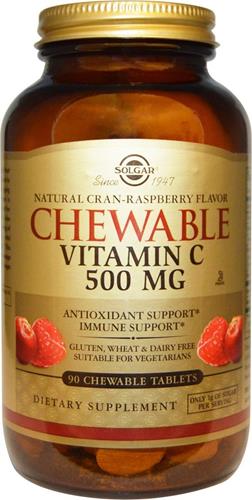 Solgar Vitamin C 500mg Chewable Raspberry 90tabs