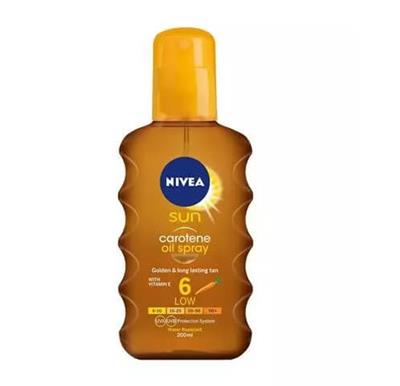 Nivea Sun Tanning Oil Spray SPF6 Αντηλιακό Λάδι Σώματος 200ml