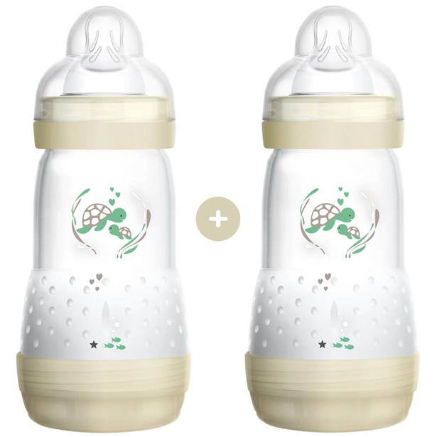 Mam Μπιμπερό Easy Start Anti Colic 2m+ Cream 260ml, 2pcs (355S)