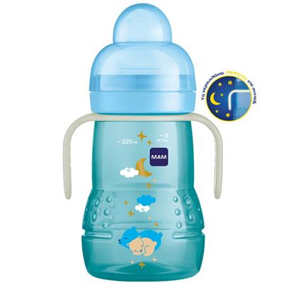 Mam Trainer Glass Night 4m+ Blue 220ml (451)