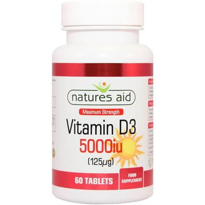 Natures Aid Vitamin D3 5000iu (125μg) High Strength 60tabs