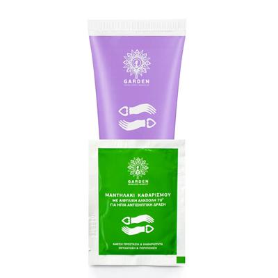 Garden Hand Care Set Rich Cream 100ml & Hand Cleansing Wipes 70o alc