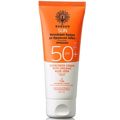 Garden Sunscreen Face Cream with Organic Aloe Vera Spf50+ 50ml