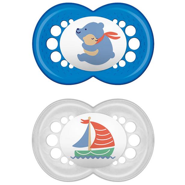 Mam Original Silicone Pacifier 16+M Blue, 2pcs (250S)