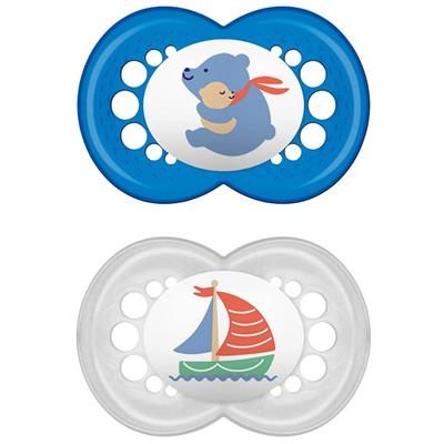 Mam Original Silicone Pacifier 16+M Blue, 2pcs (250S)