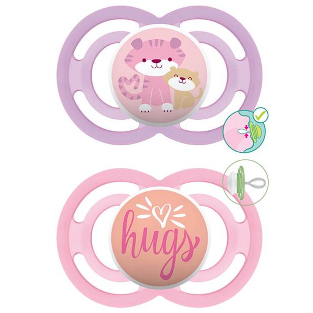 Mam Perfect Silicone Pacifier 6-16M Pink, 2pcs (221S)