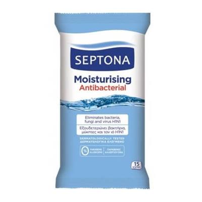 Septona Antibacterial Wipes Moisturising 15pcs