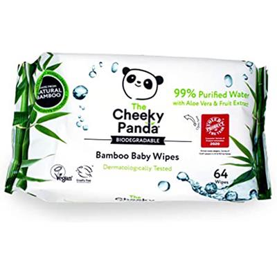 The Cheeky Panda Bamboo Baby Wipes 64pcs